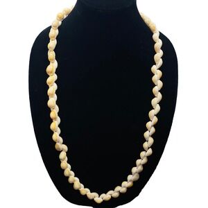 Cowrie Shell Necklace Beige Cream Beach Coastal Bohemian Hawaiian Jewelry